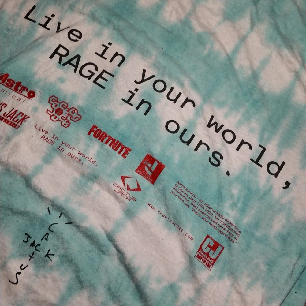 Travis Scott The Scotts World Tie Dye T-shirt - Picture 4 of 4